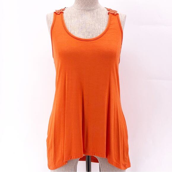 ๐ด CACHE orange crochet back tank top - Picture 5 of 7